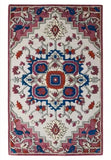 Decorative rug with intricate pattern on a white background