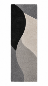 Eclipse Curve Wool Runner-Hand-Tufted