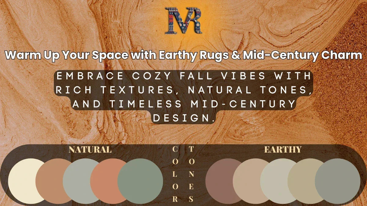 Earthy Coloured Rug Earthy Tone Rugs & Mid-Century Styles for Cozy Fall Homes – Mannat Rugs