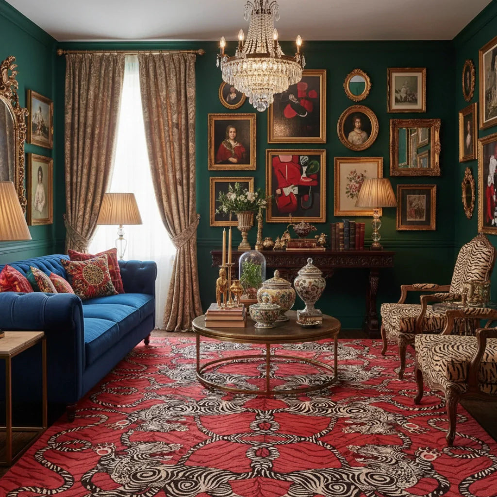 Red Rugs in Hand Tufted Wool | Vintage & Modern Styles – Mannat Rugs