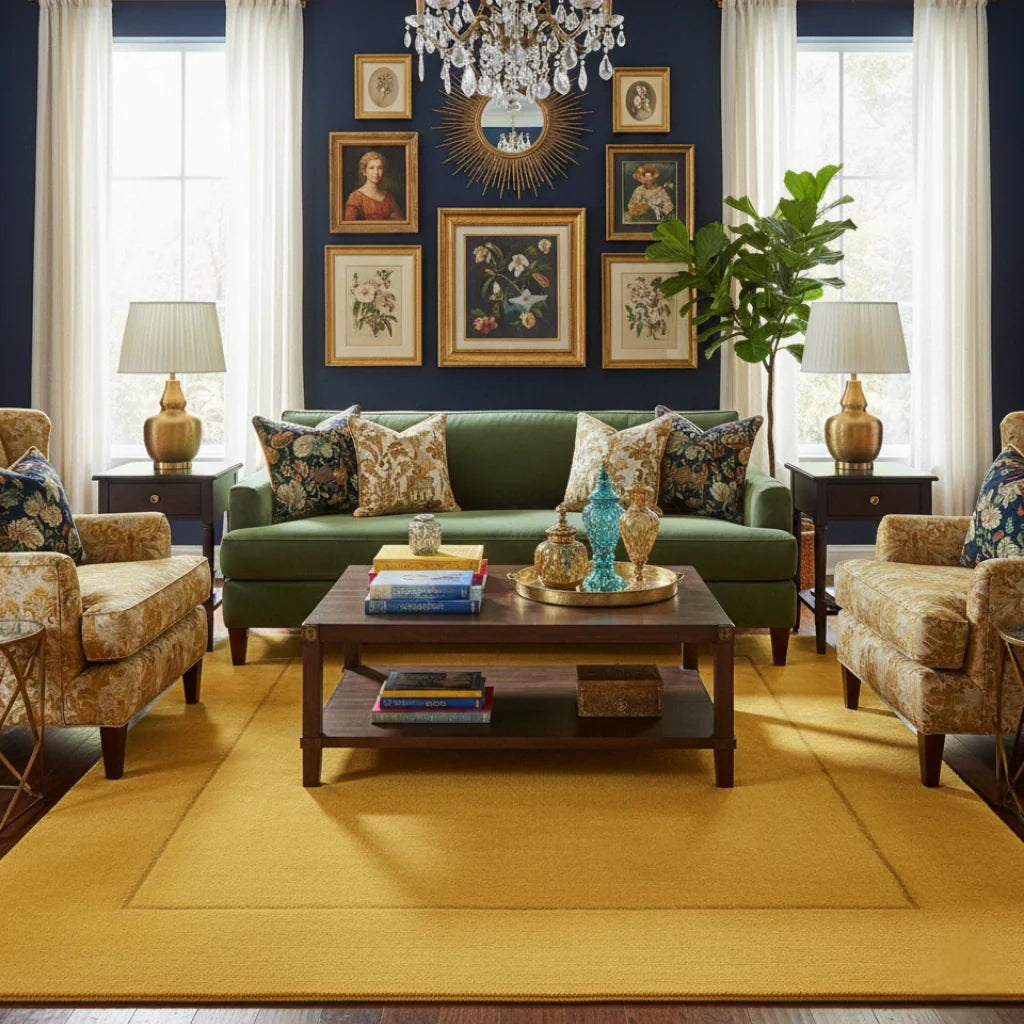 Yellow Rugs - Premium Hand Tufted Wool Rugs for Living Area – Mannat Rugs