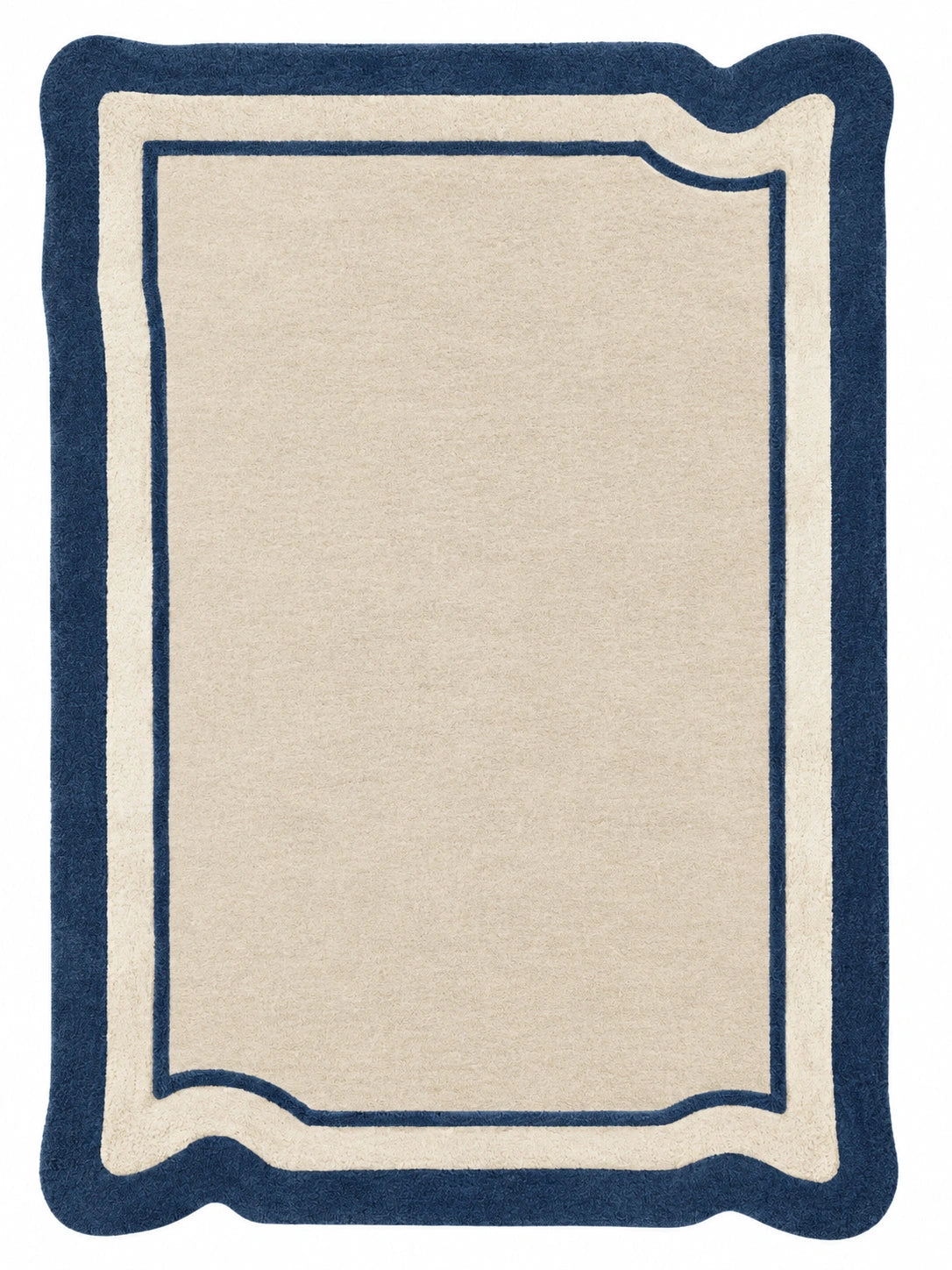 Sienna Frame abstract Wool Area Rug - Hand Tufted