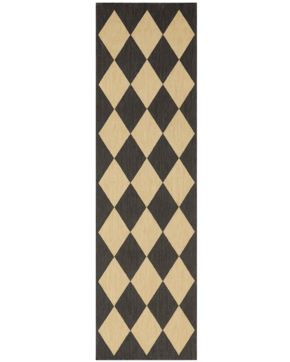 Beige diamond checkered rug washable