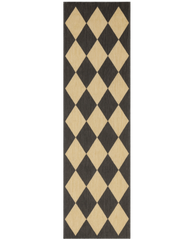 Beige diamond checkered rug washable