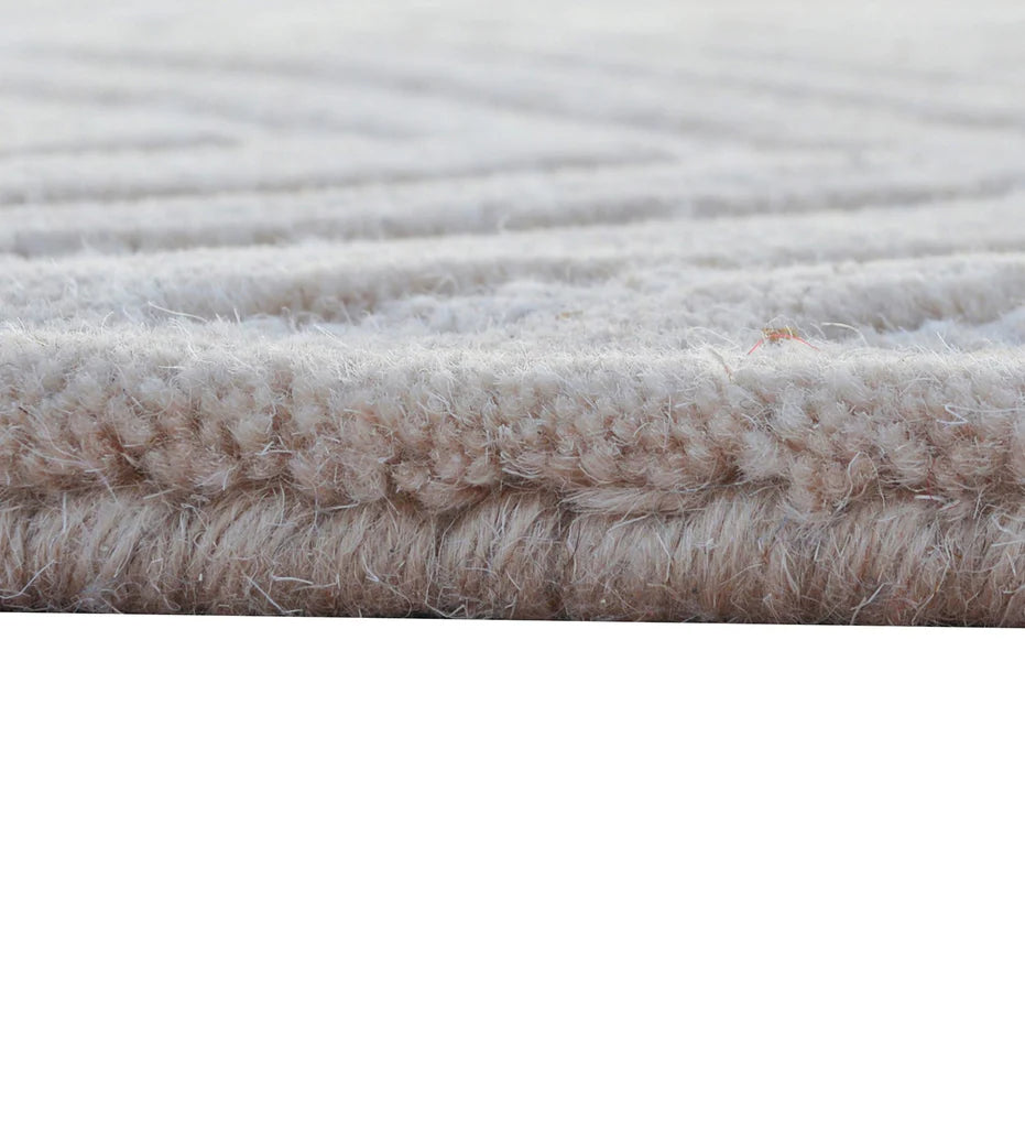 Contemporary neutral tone chevron rug for bedroom.