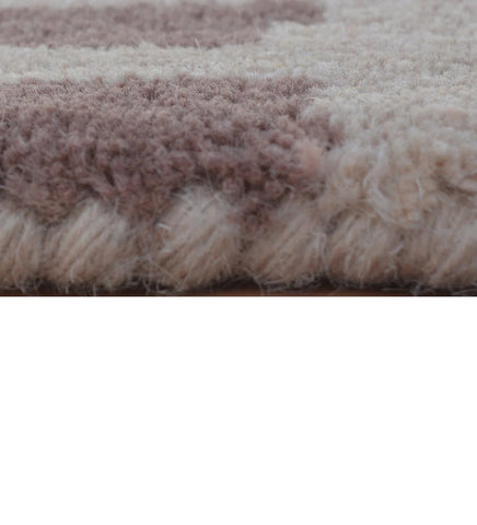 Tribal-inspired abstract wool rug for modern rustic interiors