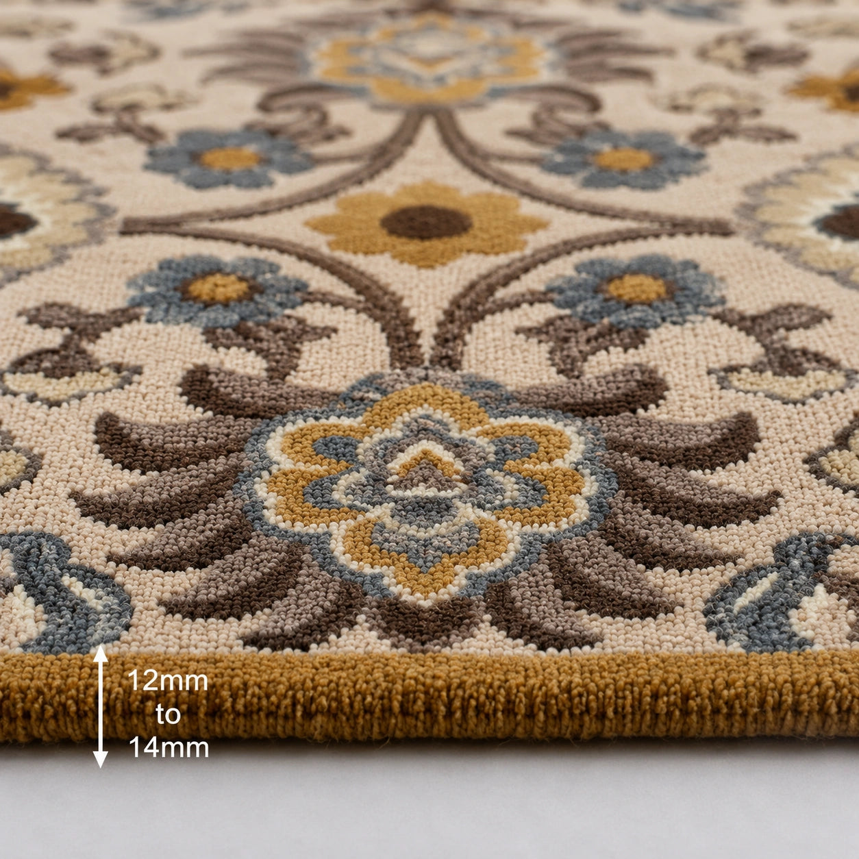 beige cream wool rug

