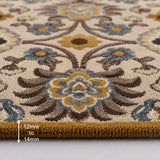 beige cream wool rug
