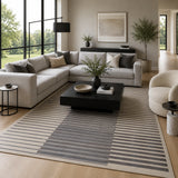Beige grey ombre rug
