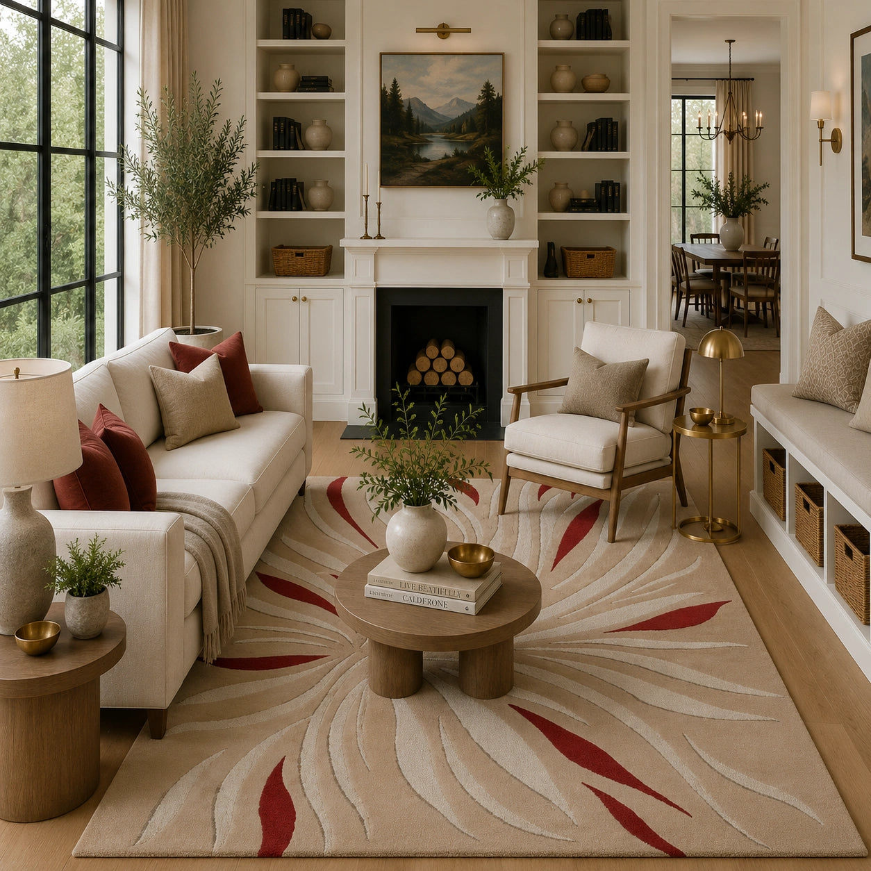 Earthy wool rug