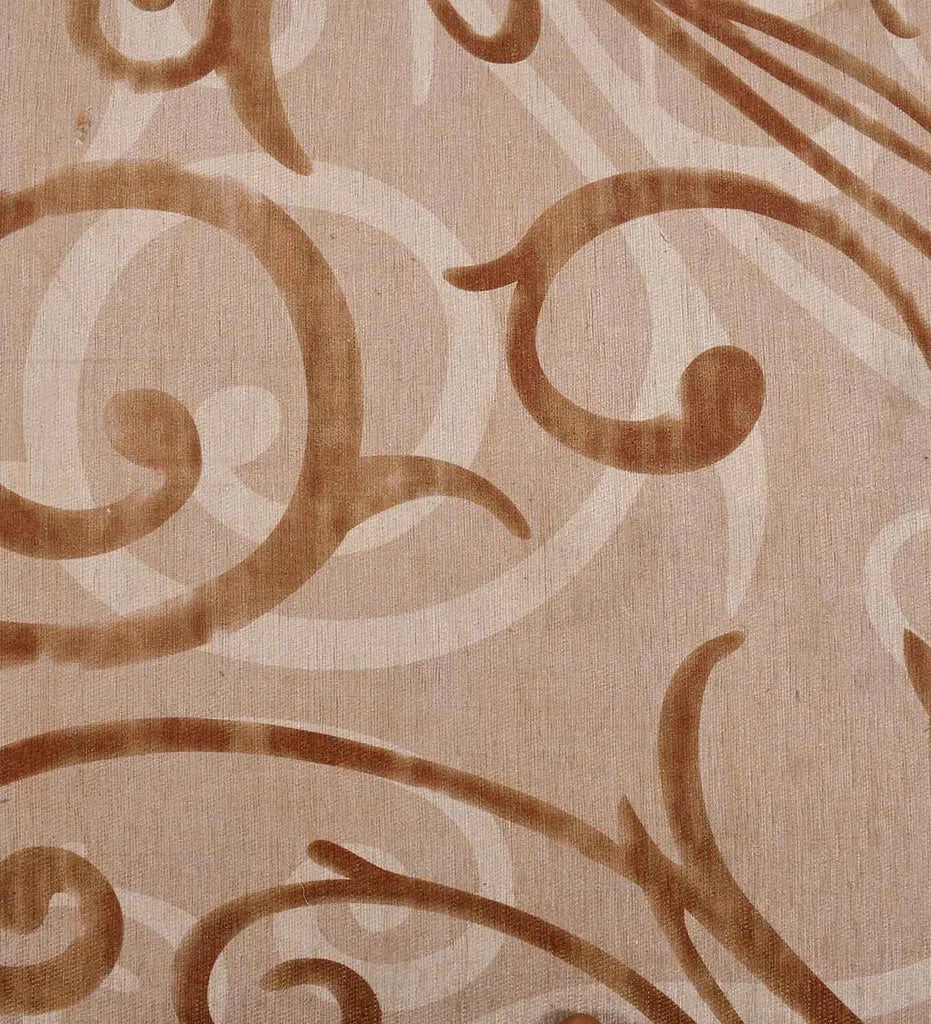 Soft beige and tan floor rug for living room or bedroom.