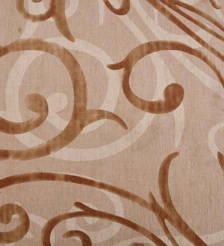 Soft beige and tan floor rug for living room or bedroom.