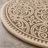 Beige taupe medallion wool rug