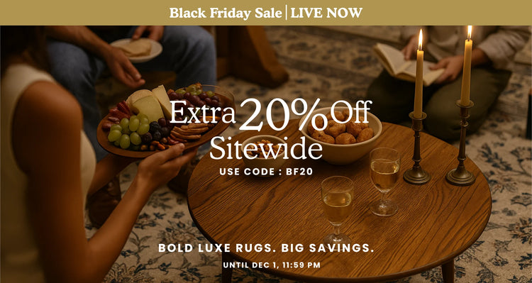 Black Friday Sale Live Now - Extra 20% Off Luxe Rugs Sitewide | Use Code BF20 | Bold Designs, Big Savings Until Dec 1