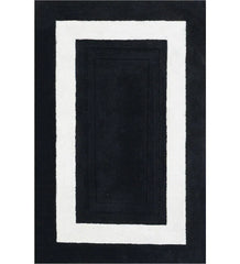 black and white rug