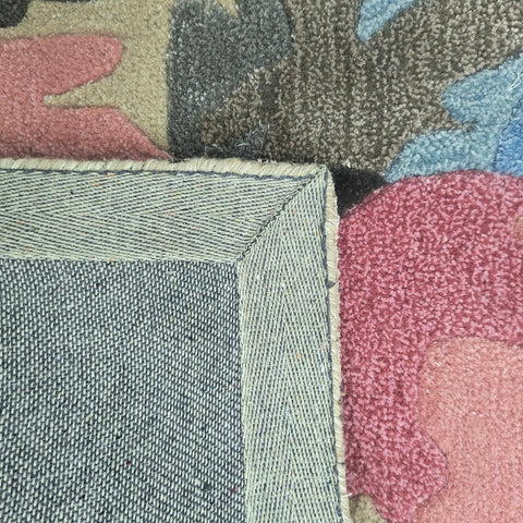 pink floral rug