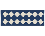 Modern geometric diamond hallway runner washable