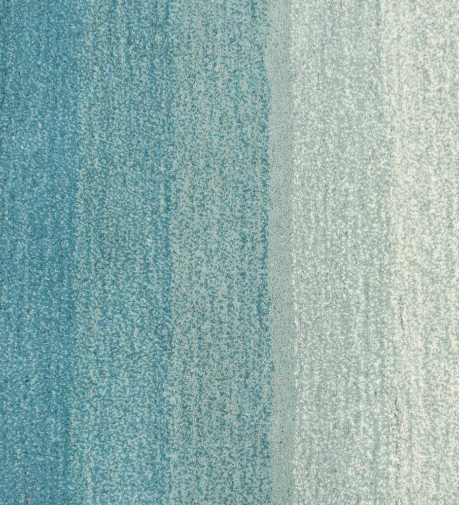 Luxury wool rug with contemporary ombre stripe pattern