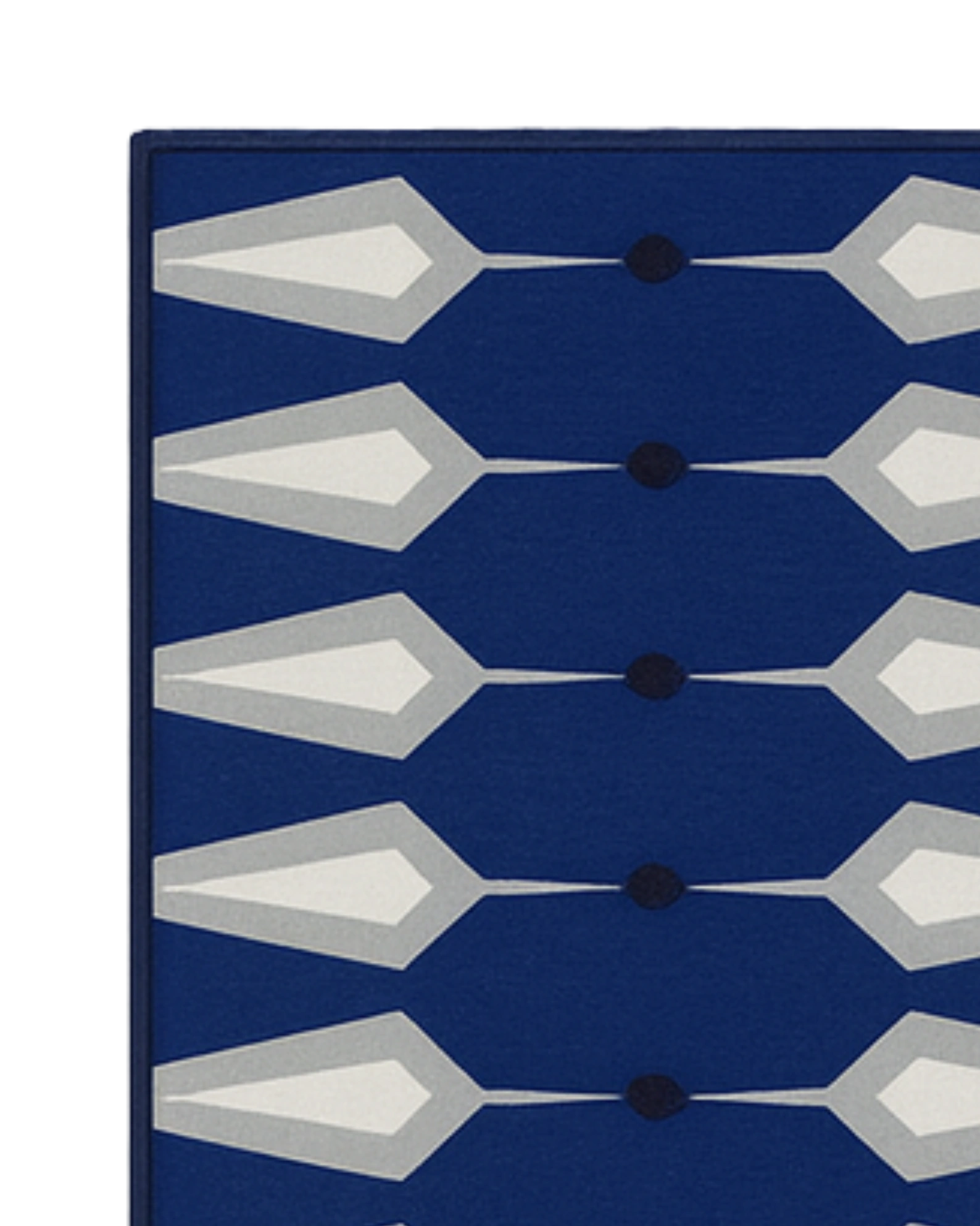 Contemporary blue long rug washable