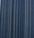 Luxury blue striped handwoven rug with varying vertical lines texture by Mannat Rugs