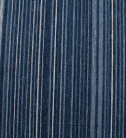 Coastal style rug featuring blue stripe pattern.