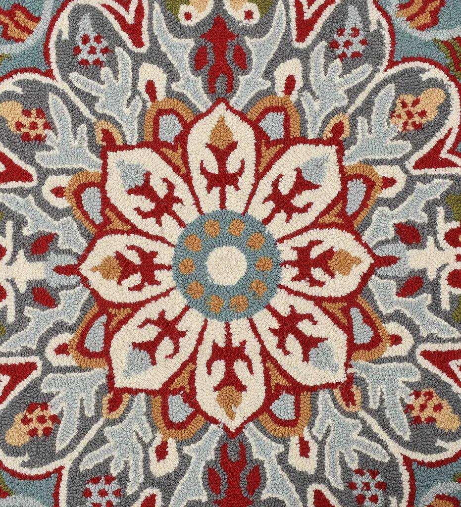 Traditional Blue Rugs Light Blue Traditional Wool Area Rug – Mannat Rugs