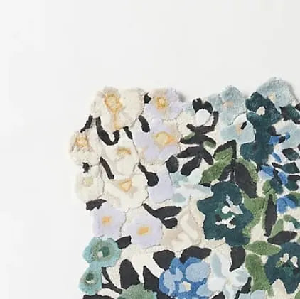Colorful hand tufted floral rug