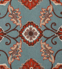 Luxury wool rug featuring intricate floral and vine patterns