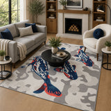 Blue fish rug