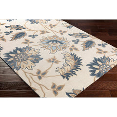Brown floral rug