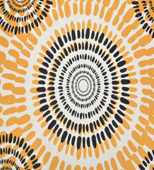 Soft bohemian rug in warm shades.