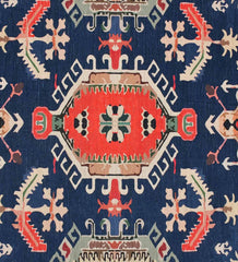 Machine washable boho rug with intricate motifs.