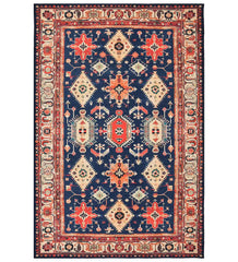 Boho traditional patterned machine washable rug.