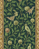 Ornate border hallway runner rug non-slip