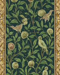 Ornate border hallway runner rug non-slip