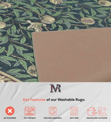 Stylish botanical rug perfect for rustic and bohemian spaces.
