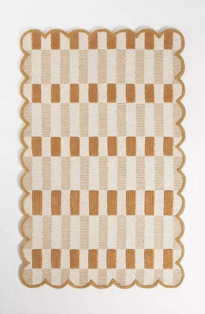 checkered area rug