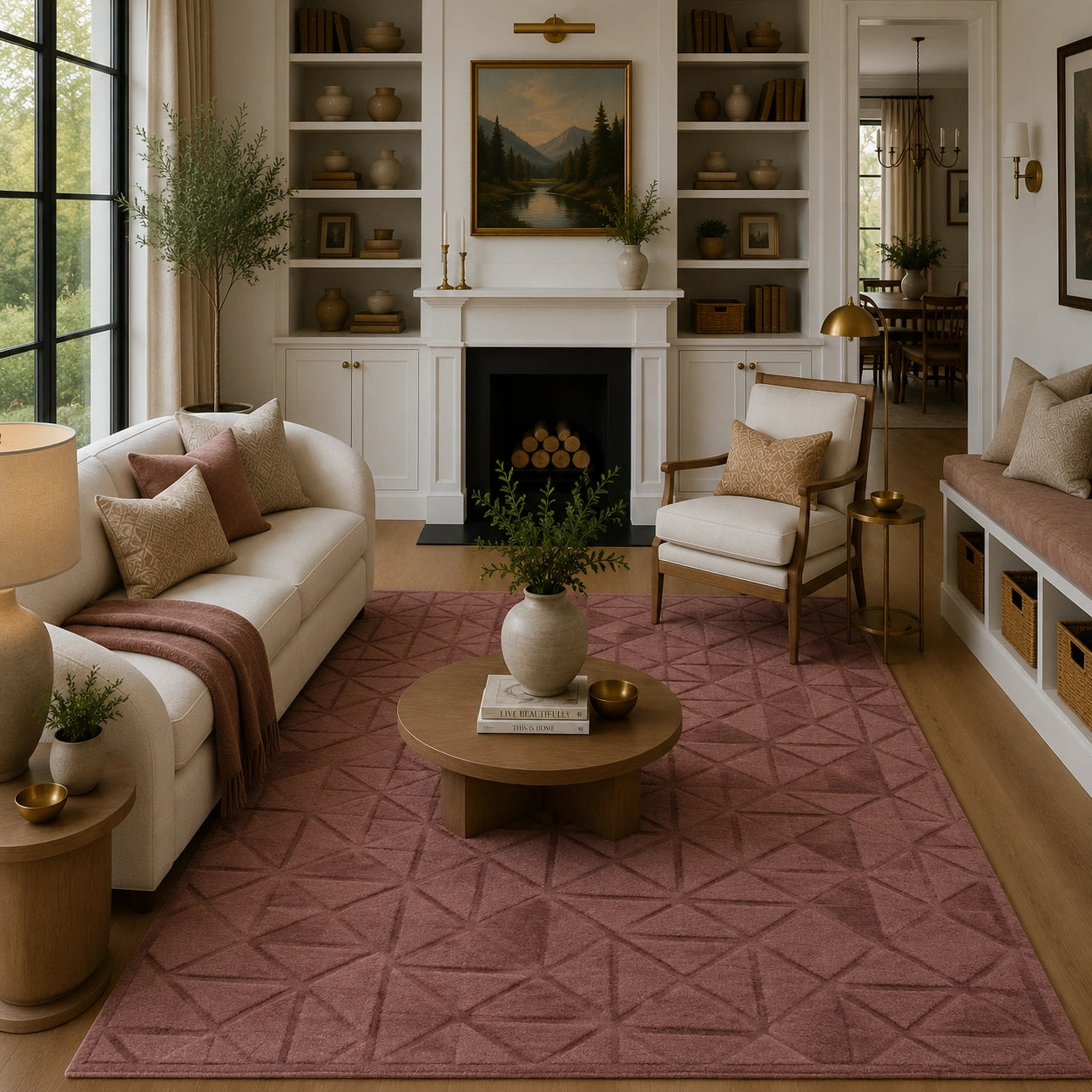 Brown hand tufted rug