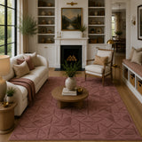 Brown hand tufted rug