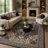 Burgundy vintage style rug