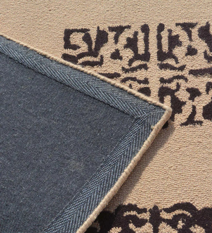 Camel brown solid traditional hand tufted rug