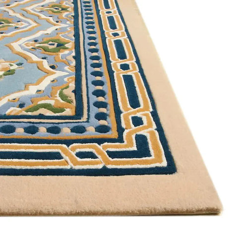 Blue and brown rug