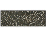 Black and beige speckled hallway runner