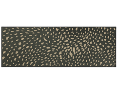 Black and beige speckled hallway runner