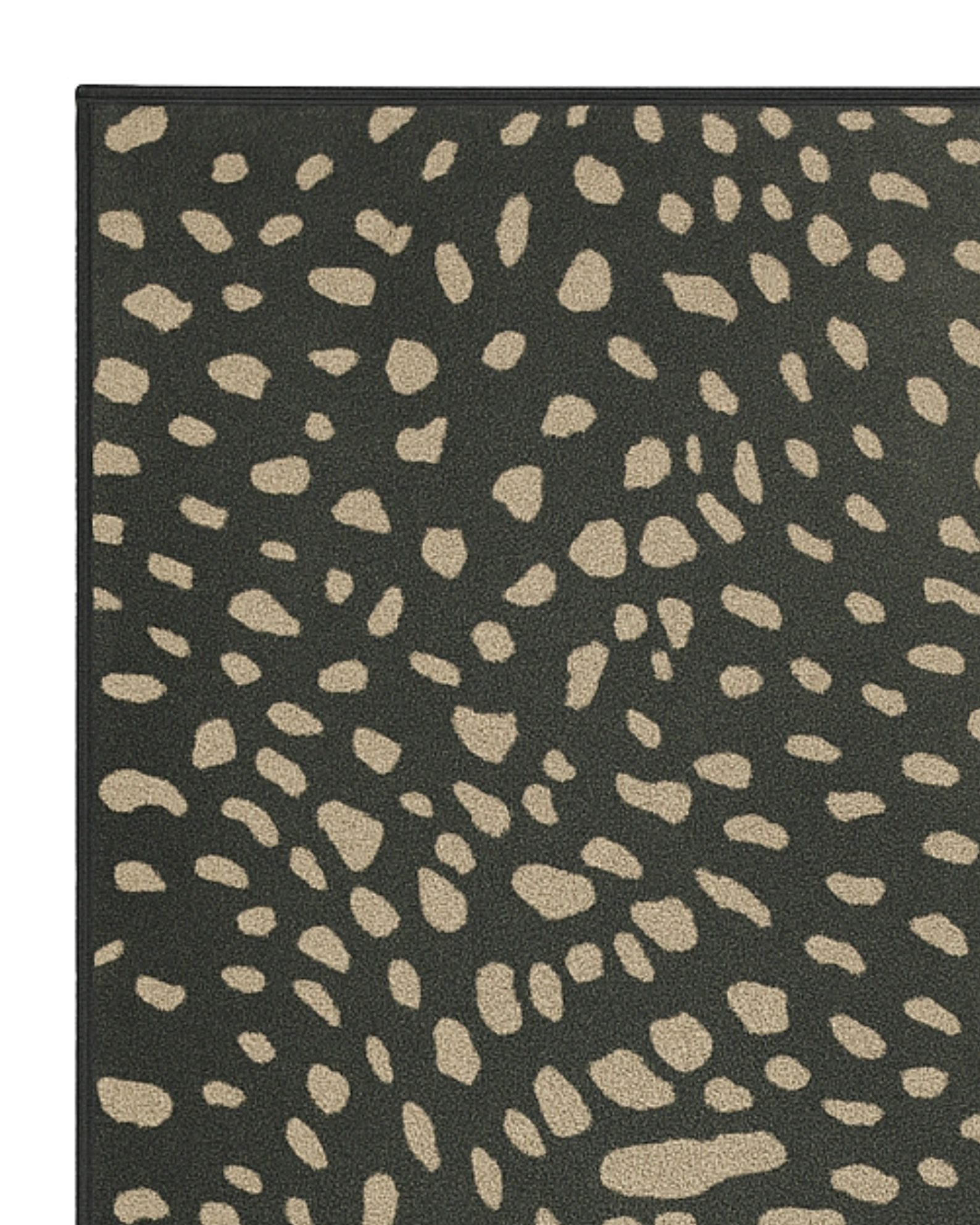 Non-slip charcoal long runner rug