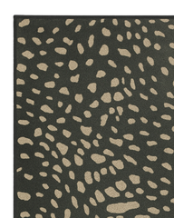 Non-slip charcoal long runner rug