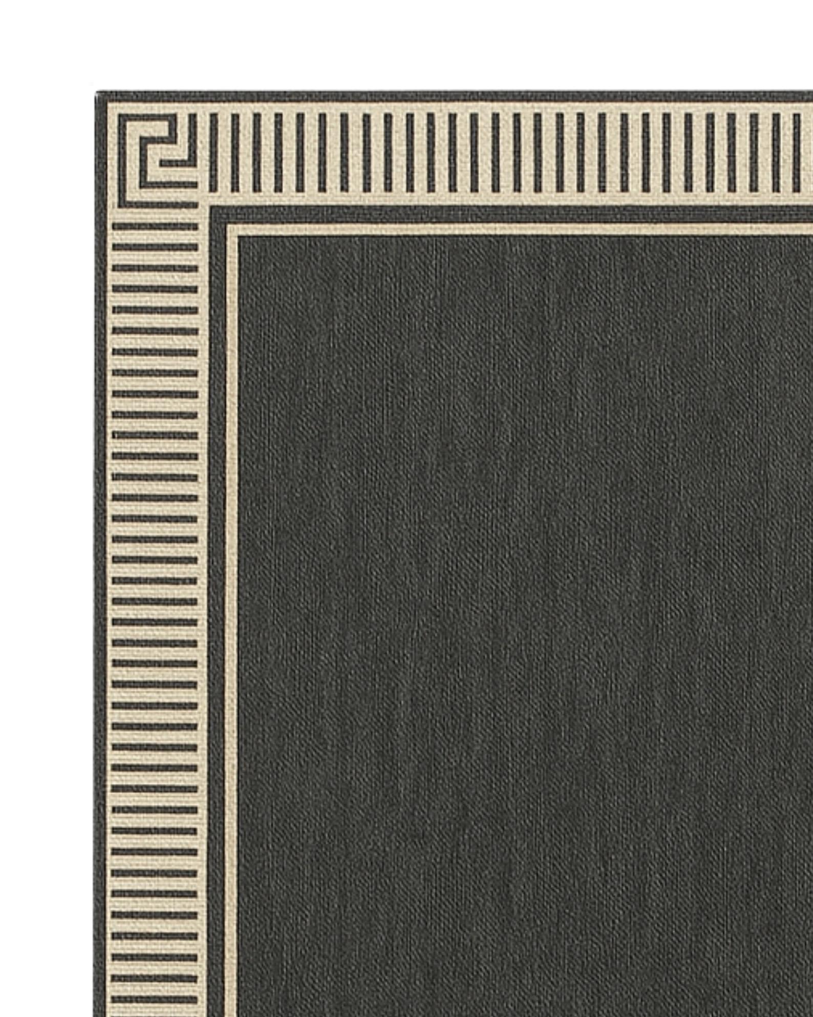 Minimalist charcoal runner rug