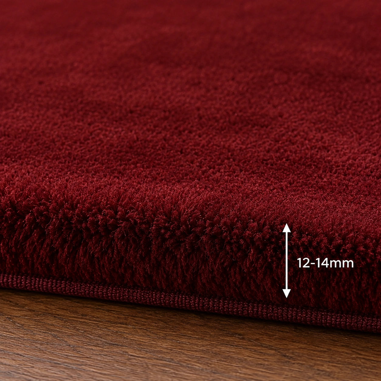 Cherry red luxury wool rug