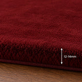 Cherry red luxury wool rug