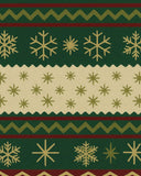 Handcrafted wool Holiday Rug featuring pine and snowflake design.